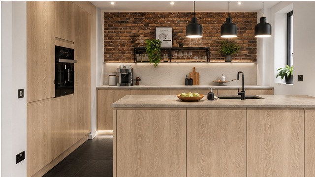 Bespoke oak kitchen prepared for first fix installation — Vxro.pl